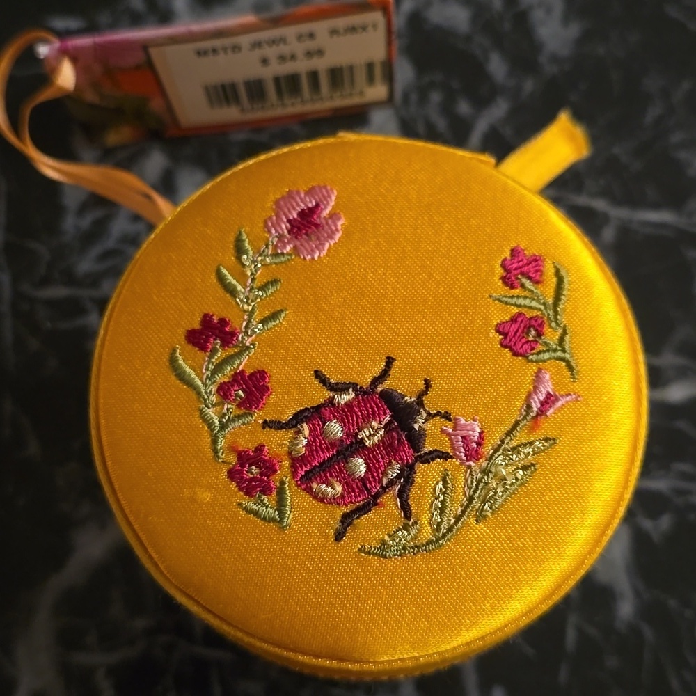 ❤️BUY 2 GET 1 FREE Vibrant Yellow Floral Cosmetic Bag with Zipper - Picture 12 of 12